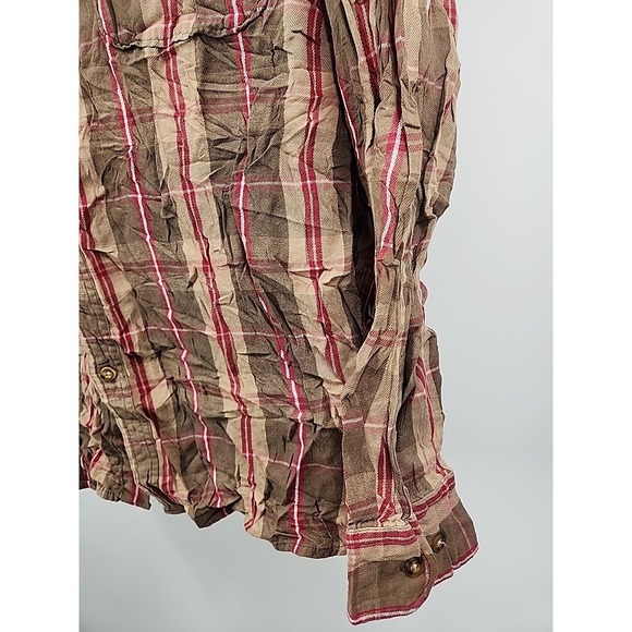 Faded Glory Men's Green Long Sleeve Flannel Shirt Button Up 100% Cotton Large - Picture 5 of 6